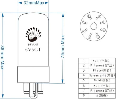 1/2/4PCS 6V6GT Vacuum Tube(1pcs) in Saudi Arabia