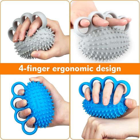 Swokcy Stress Balls for Adults – Hand Exercise Ball & Squeeze Ball Grip Strength Trainer for Finger Therapy, Stress Relief, and Hand Workout(2 pack) in Saudi Arabia