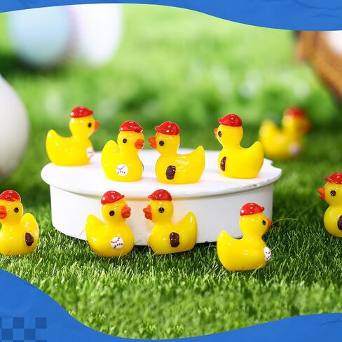 Suzile 50 PCS Mini Resin Bee Ducks Tiny Resin Animals Figs Small Little Bee Ducks Miniature Gift Decor in Saudi Arabia