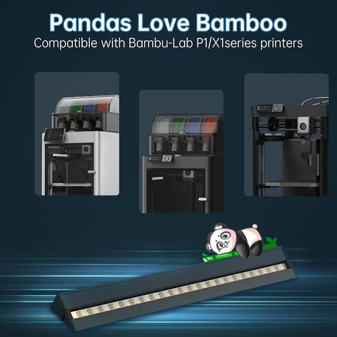 BIQU Panda Lux for Bambu-Lab P1S P1P X1C X1E 3D Printers, LED Light Strip Upgrade Kit 5V 0.3A, Easy to Install in Kuwait