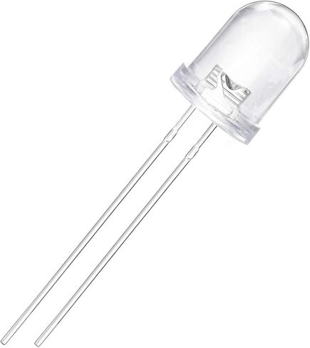 CHANZON 50 pcs 8mm Yellow LED Diode Lights (Clear Round Transparent DC 2V 20mA) Bright Lighting Bulb Lamps Electronics Components Indicator Light Emitting Diodes in Saudi Arabia