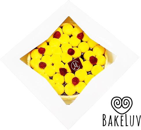 صناديق فطيرة Bakeluv لـ 9 بوصة فطيرة | أبيض ، 50 حزمة | مربع مخبز 9x9x2.5 مع نافذة ، صندوق ملفات تعريف الارتباط 9x9 ، صناديق المعجنات 9 بوصة مع نوافذ ، مربعات الكيك ، منبثقة تلقائية in Kuwait