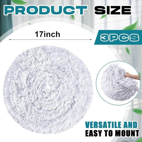 Tioncy 3 PCS 17 بوصة سجادة بونيه منصات Rayon Blend سجادة سجادة فرشاة فرشاة التآكل امتصاص الصف الغسيل البساط لخوف بقوة التربة البساط in Saudi Arabia