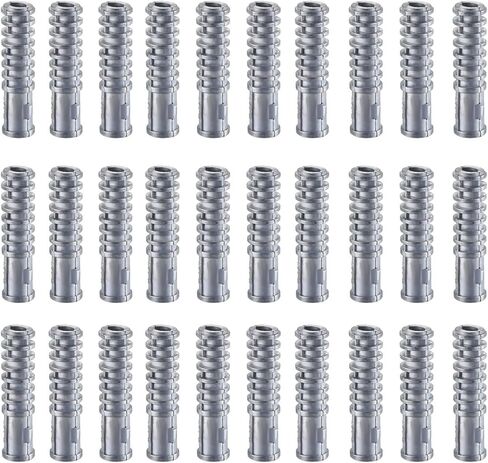 Zinc Alloy Shield Anchors for Wood, 5/8 Concrete Expansion Bolts, Galvanized, Cylindrical Design, Strong, 30-Pack in Saudi Arabia
