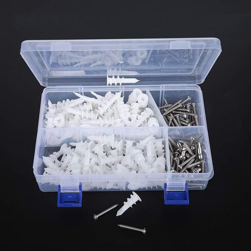 240pcs Expansion Anchors Nylon 304 Stainless Steel Screw Set Convenient Durable Practical Outdoor Construction in Saudi Arabia