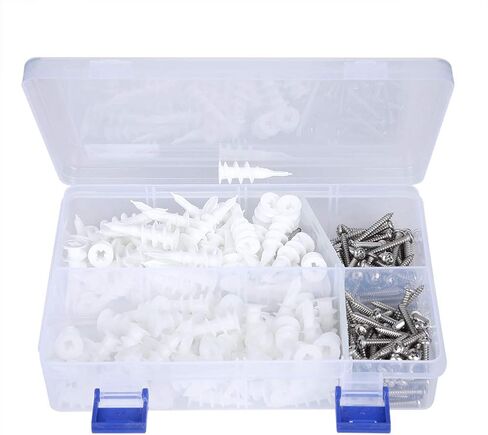 240pcs Expansion Anchors Nylon 304 Stainless Steel Screw Set Convenient Durable Practical Outdoor Construction in Saudi Arabia