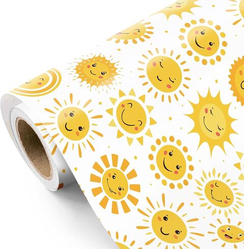 WRAPAHOLIC Baby Shower Wrapping Paper - Mini Roll - 17 Inch x 16.5 Feet - Hello Baby Eucalyptus Greenery Wrapping Paper for Baby Shower, Baptism Gift Wrap, Kids Birthday in Saudi Arabia