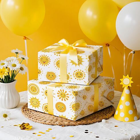WRAPAHOLIC Baby Shower Wrapping Paper - Mini Roll - 17 Inch x 16.5 Feet - Hello Baby Eucalyptus Greenery Wrapping Paper for Baby Shower, Baptism Gift Wrap, Kids Birthday in Saudi Arabia