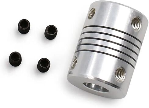 D19L25 Aluminum Flexible Coupling 3mm 4mm 5mm 6.35mm 8mm 10mm CNC Stepper Motor Coupler Encoders Engraving Machine 1Pcs(8mm x 6.35mm) in Saudi Arabia