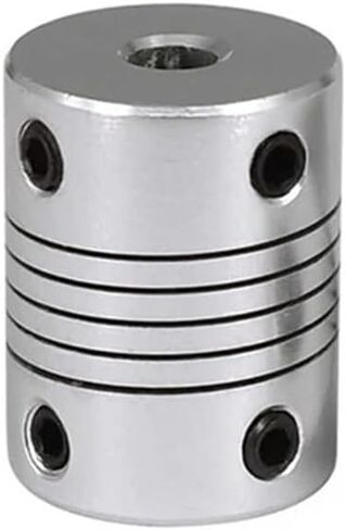 D19L25 Aluminum Flexible Coupling 3mm 4mm 5mm 6.35mm 8mm 10mm CNC Stepper Motor Coupler Encoders Engraving Machine 1Pcs(8mm x 6.35mm) in Saudi Arabia