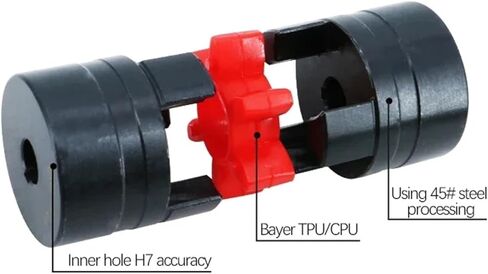 XL0 D30L50 اقتران الصلب ثقب داخلي 8 مم-16 مم 2 الفك 45# الصلب لـ CNC Stepper Servo Torque Torque 20nm Connector 1PCs (XL0-12.7x14) in Saudi Arabia