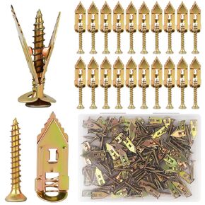 160 PCS Metal Drywall Anchors and Screws Kit - Includes 80 Self-Drilling Drywall Anchors, 80 Screws, Ideal for Secure Wall Mounting with Expansion and Metal Anchors for Home, Office (160) in Saudi Arabia