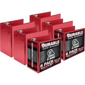 Samsill Durable 1 Inch Binder, Made in The USA, D Ring Binder, Customizable Clear View Cover, Ruby Red, Holds 225 Pages in Saudi Arabia