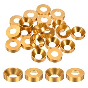 20-Pack M8 Countersunk Finish Washers, Hole Dia 0.31"/8mm Alloy Aluminum Finish Cup Washer Screw Head Gasket for Industrial/Screw RC/Car/Motorcycle/Mechanical Parts [Black] in Kuwait