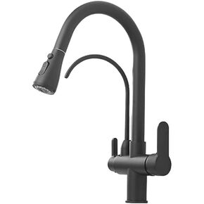 رافعة أسود غير لامع للمطبخ سحب الرش 360 مرشح مياه الدوران الصنب in Kuwait