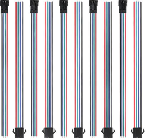 Fielect 10pairs jst sm 3pins plug male to female wire connector adapter 20cm 22awg wires for WS2812B WS2811 WS2812 WS2814 SK6812 FOCB CCT LED in Kuwait