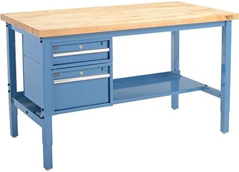 Global Industrial 72 "W X 30" D Workbench ، 1-3/4 "حافة مربعة بتولى بتوري in Saudi Arabia