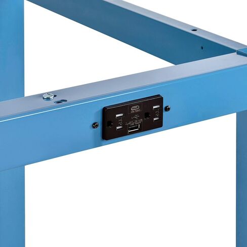 Global Industrial 72 "W × 30" د طاولة عمل قابلة للتعديل ، ساحة الطاقة ، 1-3/4 "حافة السلامة من القيقب السميكة ، الأزرق in Kuwait