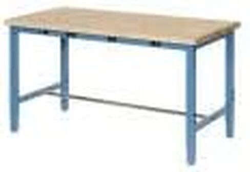 Global Industrial 72 "W × 36" D طاولة عمل قابلة للتعديل ، ساحة الطاقة ، 1-3/4 "حافة السلامة من القيقب السميكة ، الأزرق in Saudi Arabia
