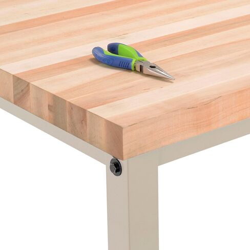 Global Industrial 72" W x 30" D Adjustable Height Workbench, 1-3/4" Thick Maple Top Square Edge, Tan in Saudi Arabia