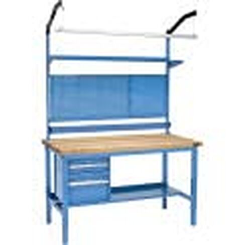 Global Industrial 60"W x 30"D Workbench, 1-3/4" Thick Birch Top Square Edge Complete Bench, Blue in Saudi Arabia