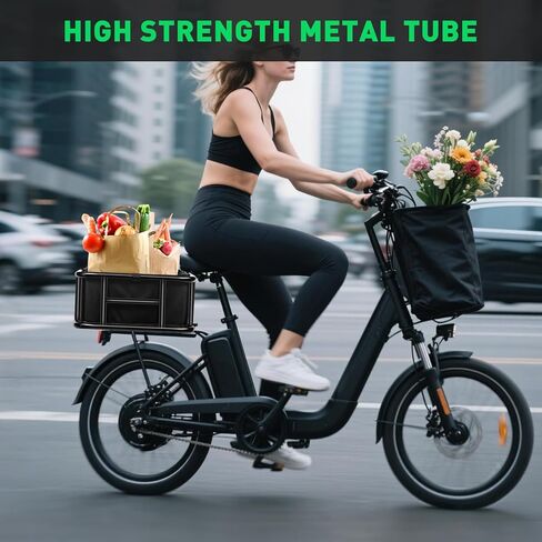 Lambolt Rear Rack Bike Basket for E-Bikes & Bikes - Heavy-Duty Bicycle Basket with Waterproof Liner, Cargo Net & Rain Cover - Great for Groceries, Dogs, Pets & Daily Commutes in Saudi Arabia