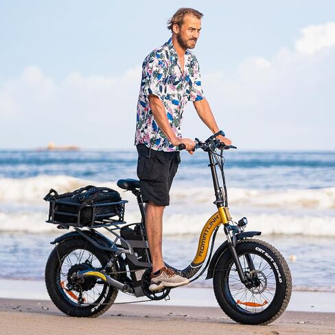 AWQM سلة Ebike كبيرة ، سلة دراجة كهربائية معدنية مقاومة للماء ، ومسكلة تجميع الدراجة السريعة رف البضائع الخلفية للنزهة والحيوانات الأليفة والرياضة in Saudi Arabia