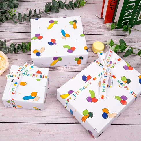 Vnaaem Funny Wrapping Paper for Men Women Adults - 6 Pcs Dollar Bills Design Money Gift Wrap for Birthday Party Holiday Christmas Anniversary in Saudi Arabia