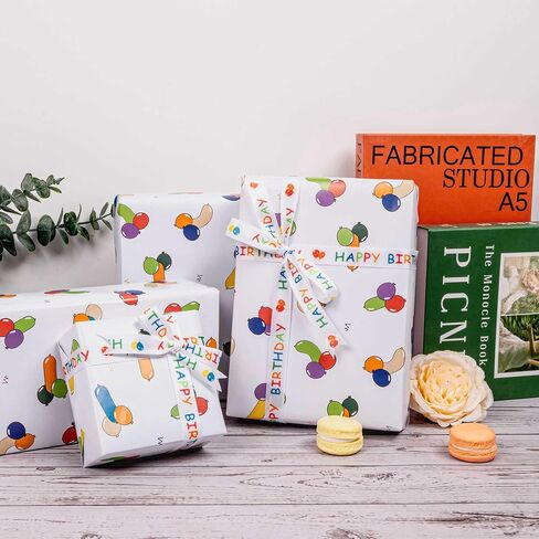 Vnaaem Funny Wrapping Paper for Men Women Adults - 6 Pcs Dollar Bills Design Money Gift Wrap for Birthday Party Holiday Christmas Anniversary in Saudi Arabia