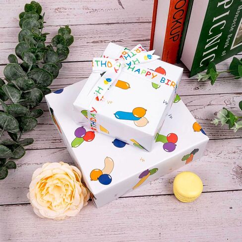 Vnaaem Funny Wrapping Paper for Men Women Adults - 6 Pcs Dollar Bills Design Money Gift Wrap for Birthday Party Holiday Christmas Anniversary in Saudi Arabia