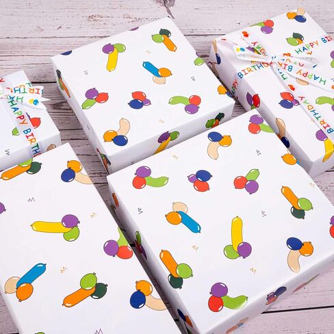 Vnaaem Funny Wrapping Paper for Men Women Adults - 6 Pcs Dollar Bills Design Money Gift Wrap for Birthday Party Holiday Christmas Anniversary in Saudi Arabia