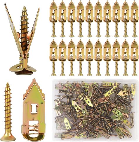 160 PCS Metal Drywals Proms Kit - تشمل 80 مرساة دريوال حفر ذاتية ، 80 مسامير ، مثالية لتركيب الجدار الآمن مع التوسع والمعادن للمنزل ، Office (160) in Saudi Arabia
