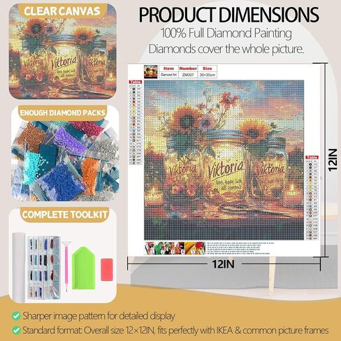 LZLHDE FLOWES FLOWERS DAIMOND KIT ، مجموعات فن الماس للبالغين DIY Round Full Drill Paint in Kuwait
