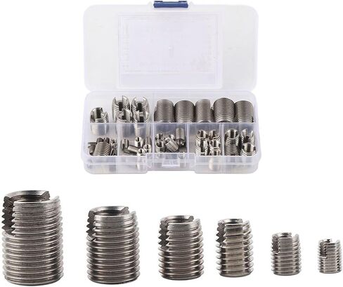 50pcs من الفولاذ المقاوم للصدأ الداخلي ، النقر على ، إدراج ، مجموعة المواضيع ، أداة إصلاح أداة الإصلاح ، in Saudi Arabia