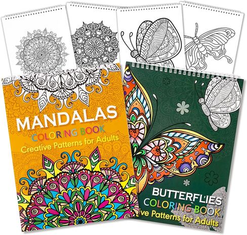 مجموعة كتب التلوين الملهمة Arefugen - 2 حزمة الإجهاد تخفيف والاسترخاء مع كلمات تحفيزية للنساء كتب التلوين الكبار مع أنماط الأزهار للإبداع وهدية عيد ميلاد هادئة in Kuwait