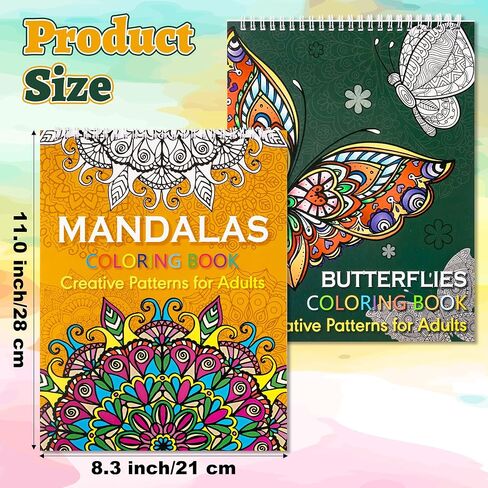 مجموعة كتب التلوين الملهمة Arefugen - 2 حزمة الإجهاد تخفيف والاسترخاء مع كلمات تحفيزية للنساء كتب التلوين الكبار مع أنماط الأزهار للإبداع وهدية عيد ميلاد هادئة in Kuwait