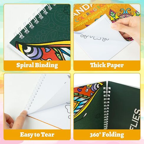 مجموعة كتب التلوين الملهمة Arefugen - 2 حزمة الإجهاد تخفيف والاسترخاء مع كلمات تحفيزية للنساء كتب التلوين الكبار مع أنماط الأزهار للإبداع وهدية عيد ميلاد هادئة in Kuwait