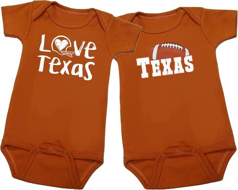 100 ٪ شعار القطن bodysuit و chalk art babysuit لعشاق تكساس - 2 عبوة in Saudi Arabia