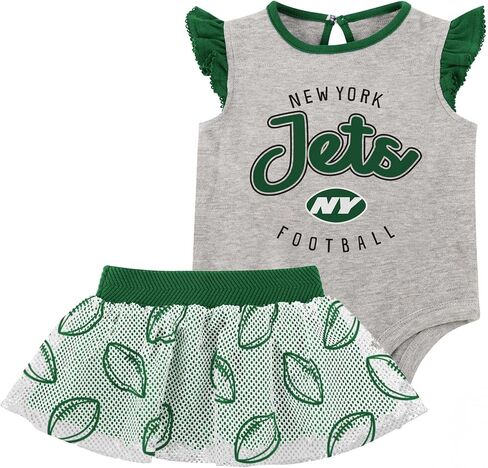 NFL New Born Infant 0/3M-6/9M Officially Licensed All Dolled Up 2 Piece Creeper Bodysuit and Skirt Set in Saudi Arabia