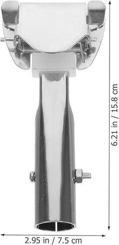 Garneck Mop Handle Clip استبدال - الفولاذ المقاوم للصدأ - الفضة - 6.22 × 2.95 × 0.98 بوصة - مقابض MOP - الاستخدام المنزلي والتجاري in Saudi Arabia