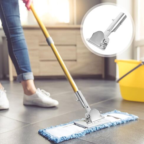 Garneck Mop Handle Clip استبدال - الفولاذ المقاوم للصدأ - الفضة - 6.22 × 2.95 × 0.98 بوصة - مقابض MOP - الاستخدام المنزلي والتجاري in Saudi Arabia
