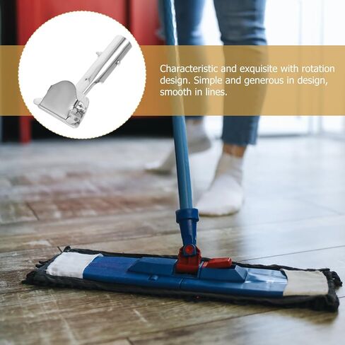 Garneck Mop Handle Clip استبدال - الفولاذ المقاوم للصدأ - الفضة - 6.22 × 2.95 × 0.98 بوصة - مقابض MOP - الاستخدام المنزلي والتجاري in Saudi Arabia