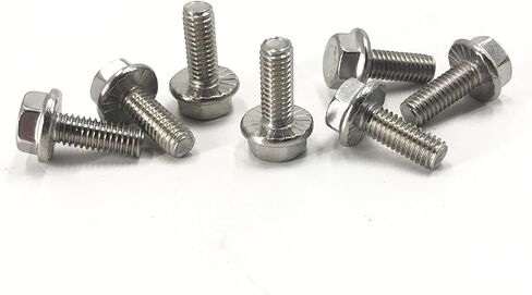 QSJ 25pcs مسامير رأس سداسية مكونة من سداسي سداسي M6*16 مسامير سداسية شفة 304 in Kuwait