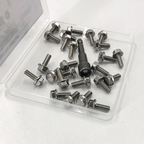 QSJ 25pcs مسامير رأس سداسية مكونة من سداسي سداسي M6*16 مسامير سداسية شفة 304 in Kuwait