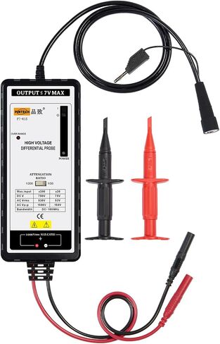PINTECH OSCILLSOSCOPE PROBE 1500V ، 100 ميجا هرتز الجهد العالي مجموعة التحقيق التفاضلي 3.5NS الوقت الصعود 1: 20/200 معدل التوهين ، PT-615 in Kuwait