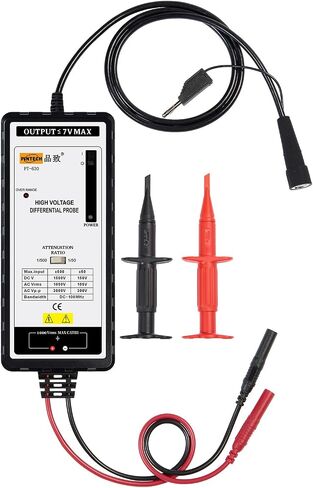 PINTECH OSCILLSOSCOPE PROBE 1500V ، 100 ميجا هرتز الجهد العالي مجموعة التحقيق التفاضلي 3.5NS الوقت الصعود 1: 20/200 معدل التوهين ، PT-615 in Saudi Arabia