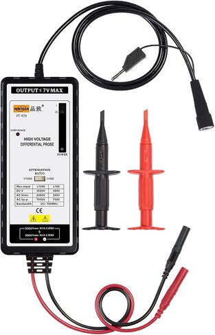 PINTECH OSCILLSOSCOPE PROBE 1500V ، 100 ميجا هرتز الجهد العالي مجموعة التحقيق التفاضلي 3.5NS الوقت الصعود 1: 20/200 معدل التوهين ، PT-615 in Kuwait