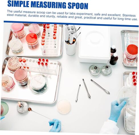 4-Piece Stainless Steel Measuring Scoop Set for Laboratory Use Precision Sampling Spoon Sturdy Measuring Tools for Experiments in Saudi Arabia