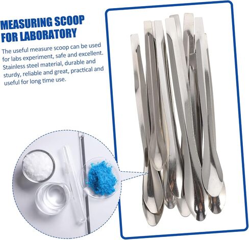 4-Piece Stainless Steel Measuring Scoop Set for Laboratory Use Precision Sampling Spoon Sturdy Measuring Tools for Experiments in Saudi Arabia