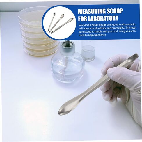 4-Piece Stainless Steel Measuring Scoop Set for Laboratory Use Precision Sampling Spoon Sturdy Measuring Tools for Experiments in Saudi Arabia